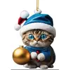 Serie de Gatitos Nuevos Transfronterizos Colgantes Navideños Colgantes Navideños Decoraciones para Fiestas Colgantes para Mochilas Colgantes para Coche
