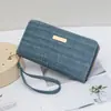 Nueva Moda Coreana Cartera Pequeña de Fragancia para Mujer Larga Simple Estudiante Ranura para Múltiples Tarjetas Portatarjetas de Gran Capacidad Billetera para Monedas