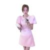 Vestido Exclusivo Rosa Estilo Fada de Verão 2026 Novo Modelo Feminino, Vestido Chique e Doce Picante com Design que Marca a Cintura