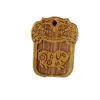Colgante Llavero Zodiaco de Madera Doce Signos, Colgante de Madera Maciza, Colgante Cuadrado Pequeño Portátil de Madera de Durazno, Colgante Zodiaco de Madera de Durazno