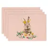 Mantel de Pascua transfronterizo lino patrón de huevo conejo impreso mantel de mesa fiesta atmósfera festiva vajilla decorativa