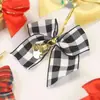 Amazon Lazo Navideño Lazo Navideño Cuadros Rojos y Verdes Corbata de Moño con Campana Cinta Decoración