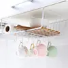 Colgador de Pared Personalizado para Fabricantes Cesta Colgante para Armario Estante de Compartimento de Armario Gancho Debajo de la Mesa Almacenamiento Azul