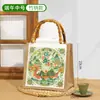Bolsa de lona para o Festival do Meio Outono em estoque, bolsa de lona off-white, bolsa tote personalizada, bolsa de lona personalizada para presente