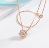 Colgante Inteligente Estrella Hexagonal Estilo Coreano para Hombre Cadena Clavicular de Diamantes Zirconia Regalo Festival Tanabata Día de San Valentín para Novia