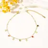 Pulseira Exquisita Estilo Retro Hong Kong para Mulheres, Aço Inoxidável Dourado 18K, Design de Nicho, Corrente Dupla com Fecho Qt
