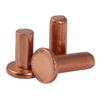 Remache sólido de cobre Wobite GB867-86 remache de cobre rojo sólido remache de cobre de cabeza plana M2-M8