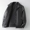 Otoño e Invierno Chaqueta de Cuero para Hombre con Solapa, Ligera, para Negocios, Ejecutiva, de Cuero, de Alto Nivel, Tipo Aviador, Abrigo de Algodón