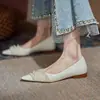Zapatos de tacón bajo estilo francés para mujer, Primavera/Verano 2026, tacones versátiles de punta poco profunda, cómodos y elegantes, nuevo diseño de punta fina