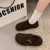 Zapatos planos cómodos de invierno Birkenstock con forro de felpa, nuevo estilo otoño/invierno 2026, slip-on, cálidos, mullidos, de algodón para mujer, adecuados para usar al aire libre