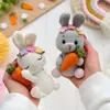 Estación Independiente de Comercio Exterior Transfronteriza Conejo de Pascua Tejido a Crochet Hecho a Mano Puro Muñeco de Lana Adornos al por Mayor