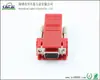 Fornecimento de conector de computador RJ45-VGA produto acabado, série RJ45-DB9/11/12 cabeça fêmea vermelha