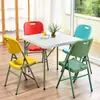 Mesa Plegable Portátil Simple de Plástico Pequeña para Apartamento Dormitorio de Estudiantes Estudio Coche Camping al Aire Libre Comedor Cuadrada para Mahjong