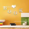 Pegatinas de Espejo Acrílico para Pared 26 Letras Inglesas para Tiendas de Té de Leche y Restaurantes Azulejo DIY Decoración del Hogar Minimalista Moderno