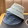 Nuevo Sombrero de Pescador de Mezclilla Lavada Vintage Oso para Mujer Primavera y Verano, Sombrero Versátil para el Sol para Viajes al Aire Libre Que Hace que la Cara se Vea Más Pequeña, Moderno