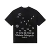 Serie de camisetas casuales de algodón puro de manga corta, unisex, de marca moderna, con tres etiquetas completas, patrón digital transfronterizo Margiela, cuello redondo