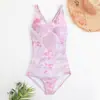 Traje de Baño Rosa Mariposa para Mujer 2025 Nuevo Una Pieza Estilizado Cubre Vientre Sexy Especial para Piscina y Entrenamiento Triángulo Talla Grande