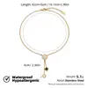 Collar de Trébol de Cuatro Hojas Estilo Coreano Ins-Inspirado Lujo Ligero Diseño de Nicho para Mujer, Cadena Clavicular Simple Versátil, Acero de Titanio, Conserva el Color, Venta al por Mayor