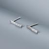 Pendientes de Plata de Ley S925 con Diamantes Erocky Estilo Coreano Pequeños Mini Geométricos Básicos Largos G8054