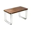 Escritorio de madera maciza estilo Bauhaus usado, adecuado para apartamentos pequeños, un escritorio de computadora de escritorio simple y minimalista, estación de trabajo y mesa estilo retro