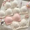 Venda Direta da Fábrica Venda Quente Transfronteiriça Estilo Doce e Feminino Sexy Levanta-Busto Suporte Macio Anti-Queda Sutiã Sem Costura para Mulheres