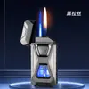 Th653 Encendedor de Cigarros de Llama Azul de Inyección Directa Tanque de Gas Visible Portátil Recargable