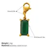 Europeu e Americano Nicho Luxo Leve Zircônia Colorida Fecho Lagosta Destacável Pingente Aço Inoxidável DIY Corrente de Bolsa Pulseira Acessórios