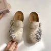 Hermosos Zuecos Estilo Birkenstock con Fuegos Artificiales de Pedrería para Mujer, Nuevos de Primavera 2026 Zuecos sin Cierre de Suela Gruesa para Uso en Exteriores