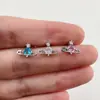 Pin Asteroide Diamante Lujo Ligero Alto Sentido Acero de Titanio Uña de Labios Uña de Hueso de Oreja Transfronterizo Europeo y Americano Perforación Joyería Yiwu