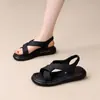 Sandalias Planas Romanas Populares para Mujer 2026 Verano Nuevas Versátiles Transpirables Casuales Cómodas de Suela Suave para Ponerse y Quitarse Zapatos de Playa