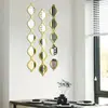 Adesivos de Parede Espelhados de Gota d'Água de Camada Dupla Transfronteiriços Espelho Acrílico Decorativo em Forma de Gota Autoadesivo Parede de Fundo da Sala de Estar Adesivos de Losango