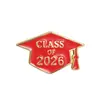 Broche de Aleación de Zinc Esmaltado Modelo Nuevo Temporada de Graduación Transfronterizo Insignia de Birrete de Licenciado 2026 Accesorio Conmemorativo de Graduación Estudiantil