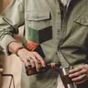Camisa Casual Retro Estilo Americano para Hombre de Manga Larga Holgada Primavera y Otoño Ins Marca Popular Estilo Étnico Camisa de Combinación de Colores Top para Hombre