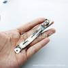 Versión coreana de clip de resorte de acero al manganeso elástico grueso para DIY en cuero, clip inferior de lazo, venta al por mayor de accesorios de joyería, suministro directo de fabricantes
