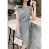 Em Estoque Atacado do Fabricante Novo Light-S Vestido Elegante com Ajuste na Cintura Novo Vestido de Chiffon para Mulheres Verão