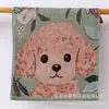 Exportado a Japón, el original estilo de ilustración de bordado exquisito Morita retro cuento de hadas algodón sin pelusa toalla pequeña pañuelo toalla cuadrada pequeña