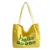 Bolso de lona para mujer de gran capacidad 2026, bolso tote de caramelo para dama, bolso de hombro urbano simple de moda para el día a día