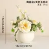Flores Artificiales Transfronterizas, Adornos Florales para Decoración de Sala de Estar, Jarrones de Cerámica, Flores de Seda, Plantas Pequeñas en Maceta, Decoraciones de Mesa, Plantas Verdes