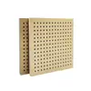 Paneles fonoabsorbentes para escuelas, paneles de pared ecológicos, paneles fonoabsorbentes perforados con veta de madera, paneles fonoabsorbentes perforados de madera, materiales insonorizantes de madera perforada