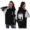Sudadera con capucha y costuras en contraste con estampado de Jujutsu Kaisen de batalla de hechizos transfronterizos de AliExpress