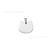 Acero Inoxidable Cuadrado Cabeza de Gato Cuadrado Redondo Pata de Perro Colgante Etiqueta en Blanco para DIY Grabado Láser Material Metálico