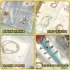 Libro de Almacenamiento de Joyería de Hojas Sueltas A5 Bolsa de Joyería de PVC Pendientes Pulsera Anti-Oxidación Transparente Portátil Bolsa de Almacenamiento de Gran Capacidad