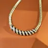 Colar Gargantilha Geométrico Osso de Cobra Drip Oil Inlaid Zircon Temperamento Personalidade Moda de Luxo Vintage Usado