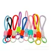 Lanyard de Nudo de Diamante Colorido para Teléfono Llavero Creativo para Bolsa Lanyard Corto Paracord Antiperdida Dopamina