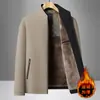 Chaqueta Casual de Negocios para Hombres de Mediana Edad NN Estilo Nuevo Atuendo de Papá para Hombres de Mediana Edad y Mayores Abrigo de Cuello Alto para Primavera y Otoño