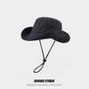 2025 Nuevo Sombrero de Pescador de Color Sólido de Secado Rápido Verano Exterior Delgado Denim Sombrero de Montañismo Sombrero Parasol a Prueba de UV