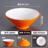 Tazón de Melamina Naranja y Blanco para Fideos para Negocio de Fideos Comercial, Tazón de Fideos de Porcelana Imitación de Carne de Res, Tazón de Plástico Espesado para Sopa, Tazón Alto Grande para Wonton, Hecho a Medida
