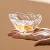 Taza de té de hielo Xuan con forma de cristal de fábrica, taza de degustación de té, taza de agua de vidrio simple, juego de té, taza de té pequeña, taza de alto valor