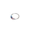 Nueva Joyería Anillo de Cuentas de Esmalte para Mujer Cobre Chapado en Platino Verdadero 14K Multicolor Moda Cuentas Anillo Abierto Ajustable