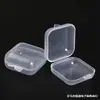 Caja de Almacenamiento de Plástico Transparente Cuadrada Alta para Joyería, Cuentas, Accesorios, Equipo de Pesca, Tapones para los Oídos, Caja Cuadrada Pequeña